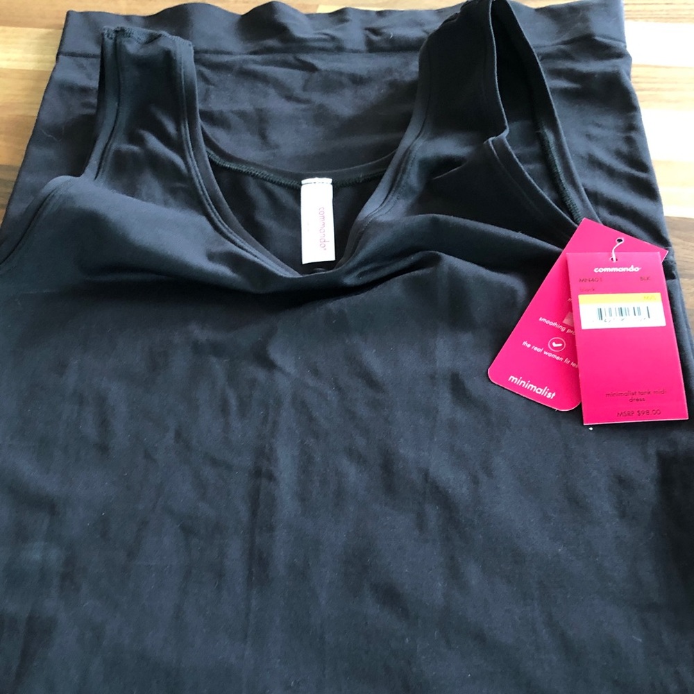 Commando Black Minimalist Tank  Midi Dress Shapewear